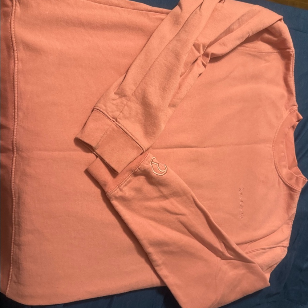 Rare Beauty Pinkish Peach Long Sleeve Sweatshirt Large EUC